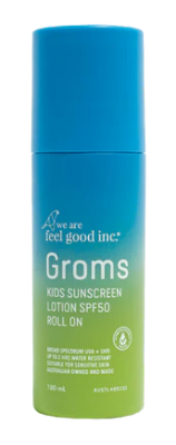 Groms Kids Sunscreen Lotion SPF50 Roll On 100ml